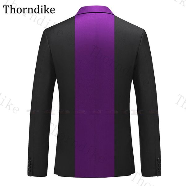 

thorndike double breasted men's suits 2020 peaked lapel wedding dress suits for men casual patchwork party prom plus size, White;black