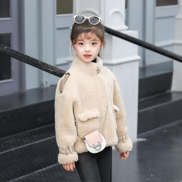 

winter plush real sheep shearing natural lamb fur coat wool warm fur outerwear soft suede leather liner jackets for girls y2622, Blue;gray