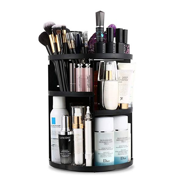 

slingifts makeup organizer rotating vanity organizer storage box 360 spinning holder for makeup brushes lipsticks