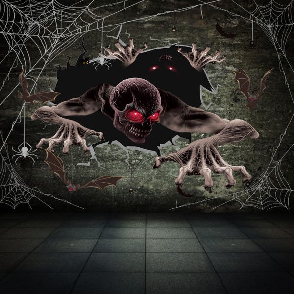 

the latest 60x50cm halloween wall stickers horror window stickers window glass decorative blood handprint stickers ing