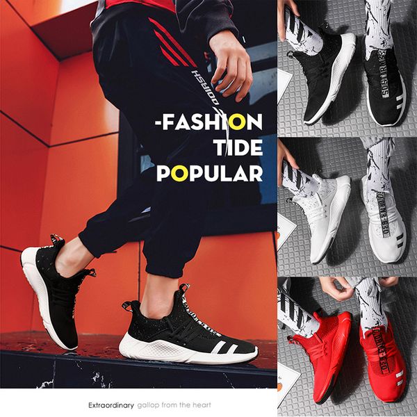 

run men women running shoes triple red white black net surface comfortable gym athletic fashion designer trainers sport sneakers 39-44, White;red