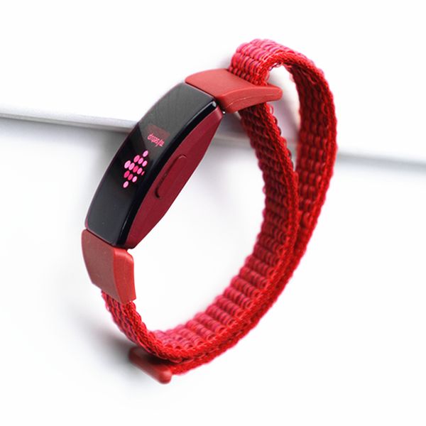 

нейлоновый ремень для inspire hr группа активность tracker спорт браслет петли wrist strap пористая дышащая замена ленты, Black;brown