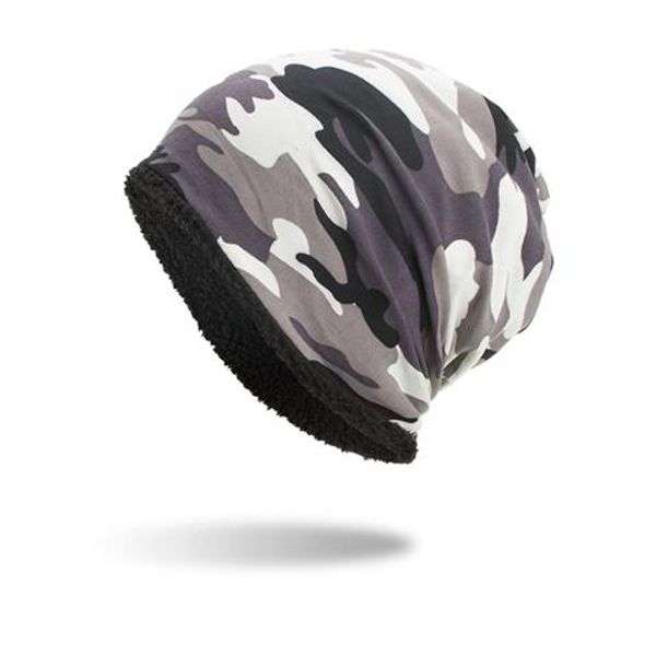 

2020 autumn and winter new camouflage plus velvet caps pile caps wm0103, Blue;gray