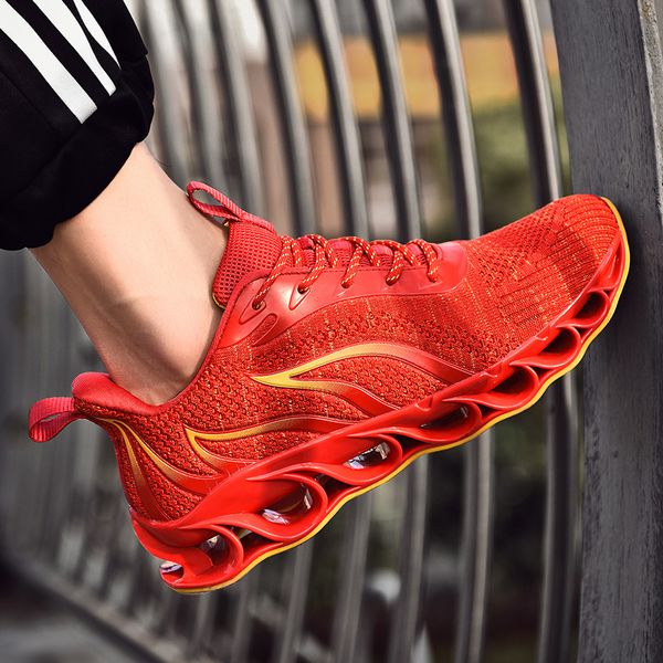 

new men blade sneakers breathable running shoes fashion anti skid damping outdoor training athletic shoes zapatillas big size