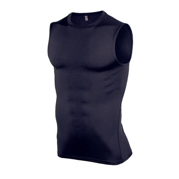 

центр tank top мужчина compression singlet мужчина фитнес рукава рубашка quick dry мышцы фитнес рубашка тренировка 2020, Black;blue