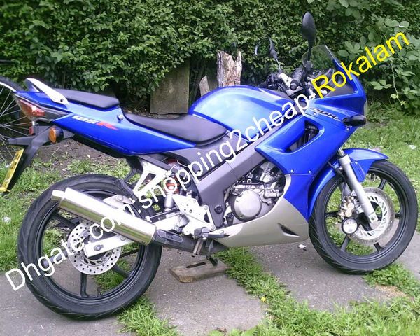 Honda CBR125R CBR125RR CBR 125R için Kazanan Set 125RR CBR125 R Motosiklet Kabuğu 2002 2003 2004 2005 2006 Mavi ABS Motosiklet Kiti