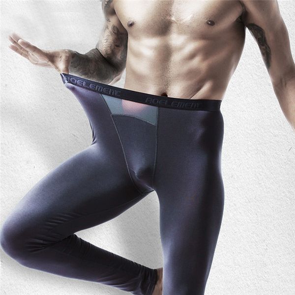 

men breathe pants casual stretch thermal separation slim pouch leggings u convex separation youth warm new long jaycosin, Black