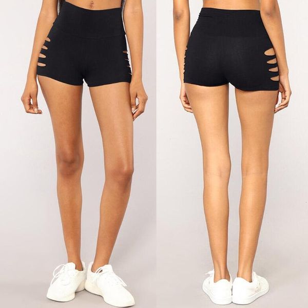 

women's high waist yoga shorts pocket abdomen control training running yoga sports shorts workout short leggings trouser#p2, White;red