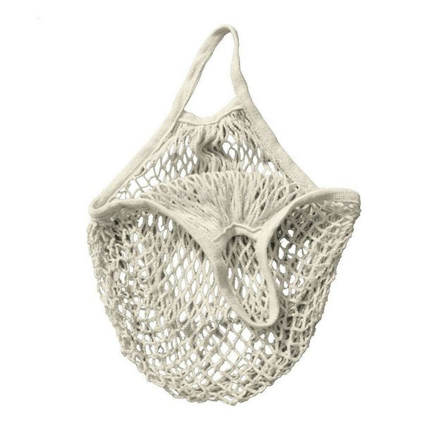 

outdoor shopping bag handbags reusable cotton blend supermarket mesh net tote portable fruit storage large capacity folding