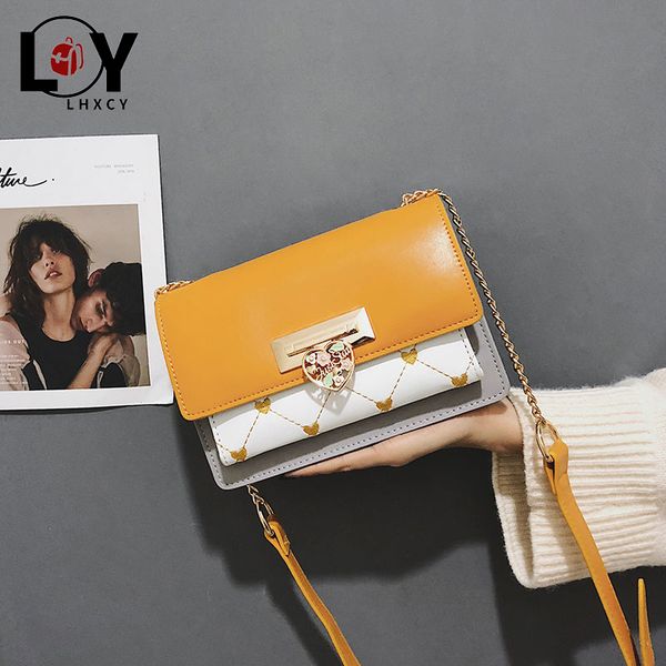 

women love heart lock shoulder bag sweet ladies fashion pu leather crossbody clutch messenger bag for women 2020