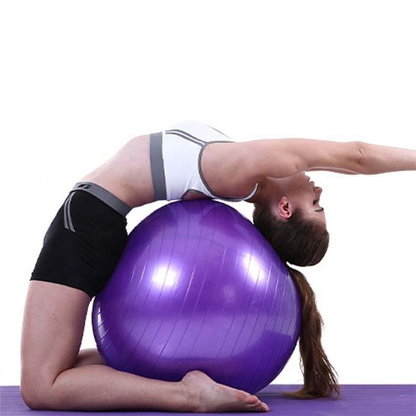 Yoga Ball 65cm Anti Burst Professional Quality Design Pilates Yoga Exercício Bola com bomba rápida para fitness, academia, estabilidade, equilíbrio