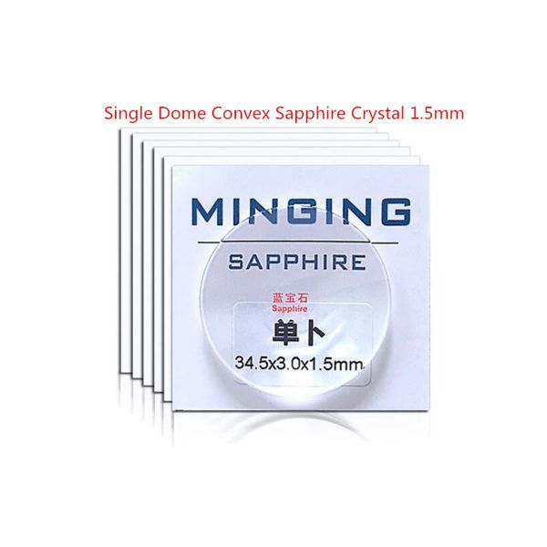 

1pc 1.5mm thickness single dome convex sapphire watch crystal dia. from 20~27.5mm