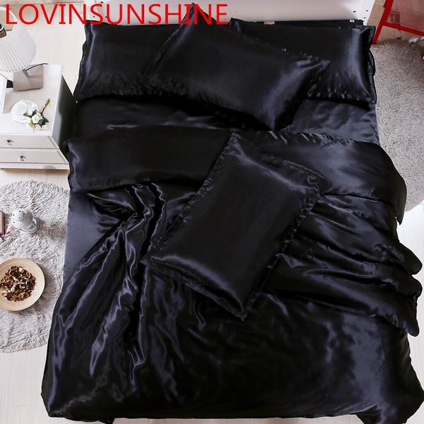 

lovinsunshine постельное белье комплект постельного белья утешитель king size silk одеяло обложка установить шелковый as02 #