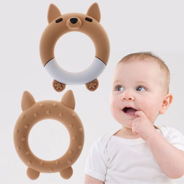 

baby teether cartoon teething ring bracelet bangle silicone diy necklace pendant grade bpa safe cute baby teether
