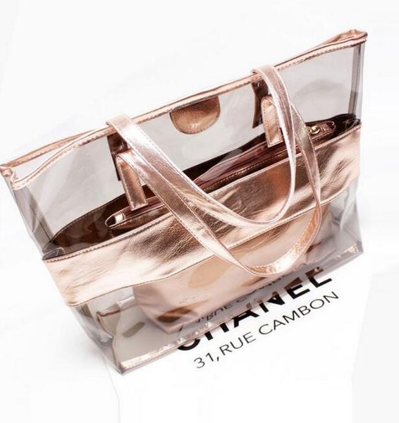 

Летний Новый Стиль ПВХ Пляжные Сумки Водонепроницаемый Прозрачный Мешок Кристал