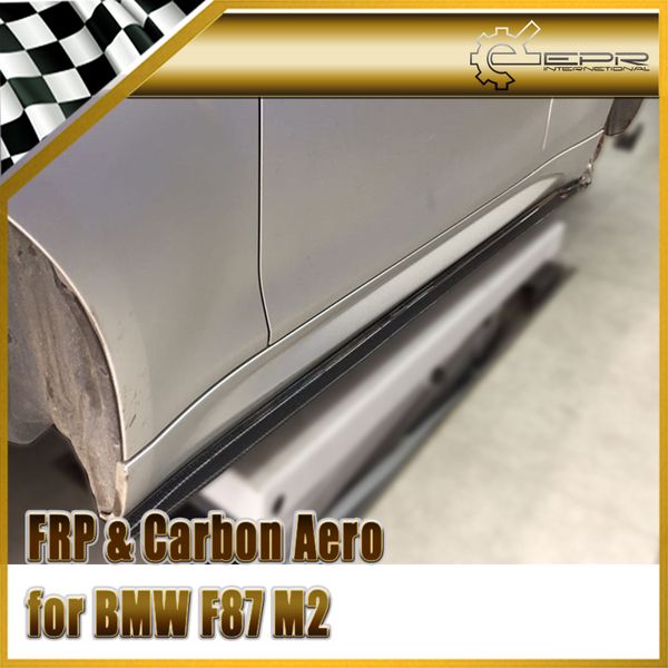 

car-styling carbon fiber a-style side skirt extension fibre door trim accessories fit for f87 m2