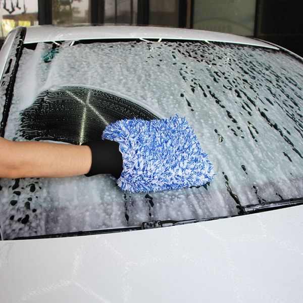 

super mimicrofiber car wash washing cleaning glove dual sided chenille gloves