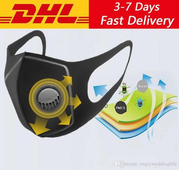 

KN95 маска многоразового использования маски фильтрации Breath клапан Protect Маски для пыли Частицы загрязнений против пыли PM2.5 Haze Pullution В НАЛИЧИИ