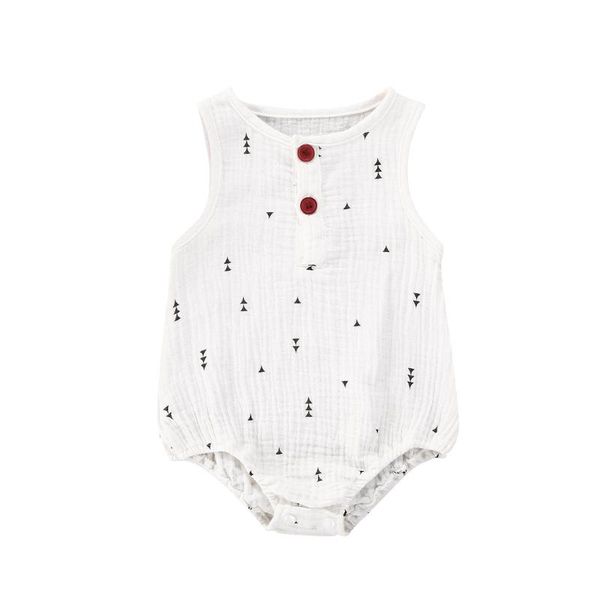 

jumpsuits 0-18m born baby boy girl cactus romper sleeveless button jumpsuit cotton linen one-piece outfits, Blue