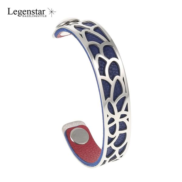 

legenstar jonc interchangeable cuff bracelet manchette femme de bras bijoux 14 mm stainless steel bracelets bangles for women, Black