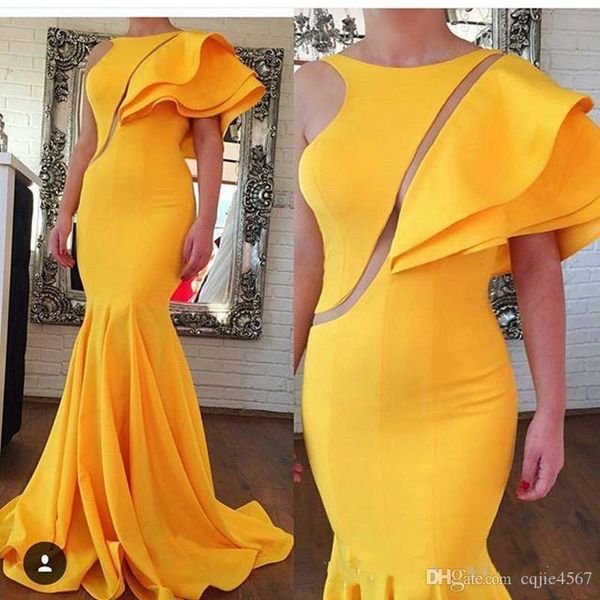 

2019 new design formal evening dresses ruffles neck crew satin sleeveless arabic style pageant dress long gowns for prom 2018, Black;red