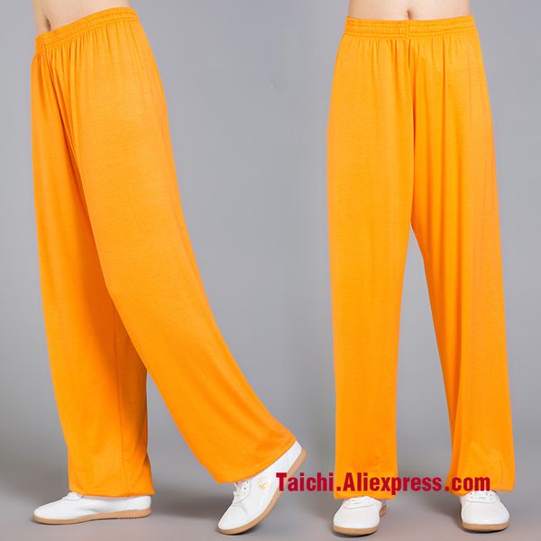 

modal tai chi pants woman and man wu shu pants spring and summer martial art yoga 7 colors, Black;red