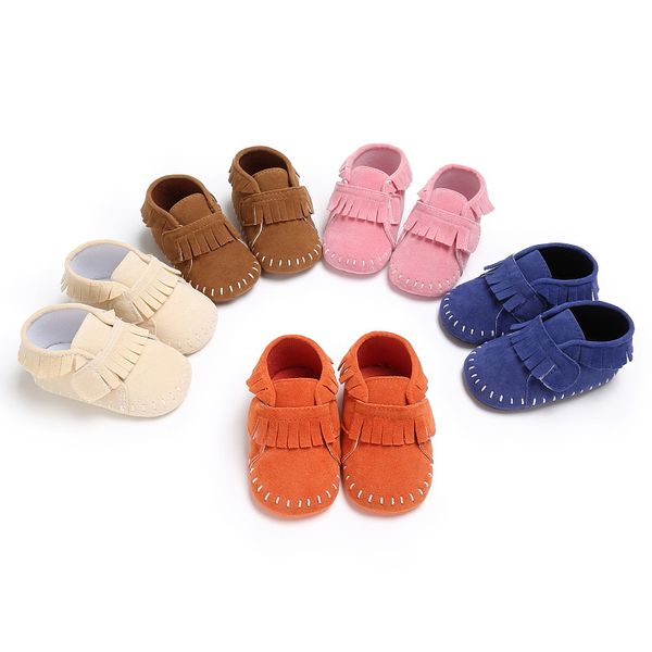 

baby pu leather shoes fringe hard sole infants boys girls baby moccasins shoes rubber sole anti-slip toddlers