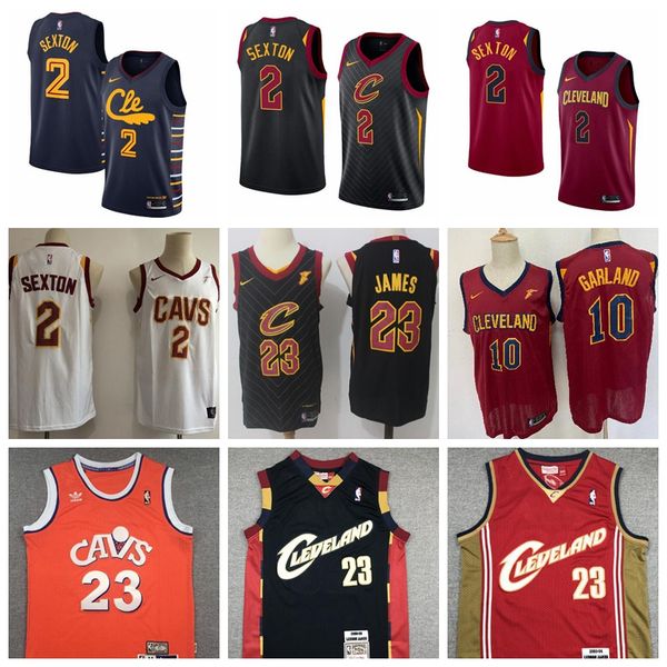 

Мужчины молодежь Кливленд Кавальерс Коллин Секстон 23 Джеймс 0 Любовь 10 Гарленд красно белый военно морской Свингман1 Джерси НБА