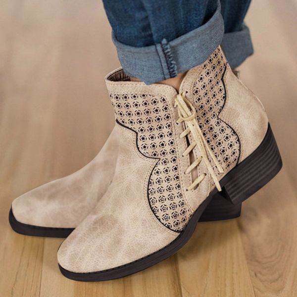 

youyedian western boots cowboy boots women ladies classic ankle back zip bare shoes square heel casual short booties 2019#808g45, Black