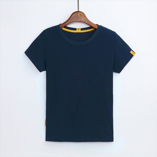 

лето с короткими рукавами футболка не возвращается или обмена. 1688 сплошного цвета женщин чистого хлопка ночного рынка футболка, White