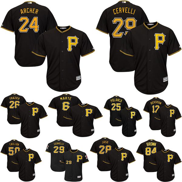 

Pittsburgh Men's Pirates Jerseys Josh Bell Roberto Clemente Starling Marte Chris Archer Francisco Cervelli Adam Frazier Baseball Jersey