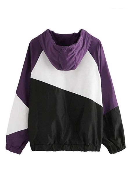 

beach casual sports jacket women casual patchwork windbreaker jackets hooded rush guard summer, Black;brown