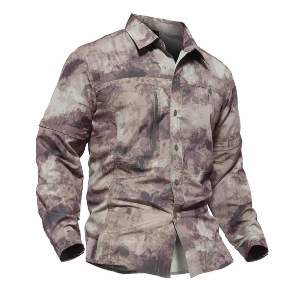 

outdoor tactical quick-drying shirt detachable shirts summer fishing hiking and other sport men's shirts, Gray;blue