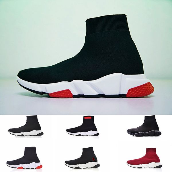 

New Paris Speed Runner Knit Sock Shoe Original Luxury Trainers Womens Men casual shoes Black White Sneakers Race Mens Women Sports Shoe