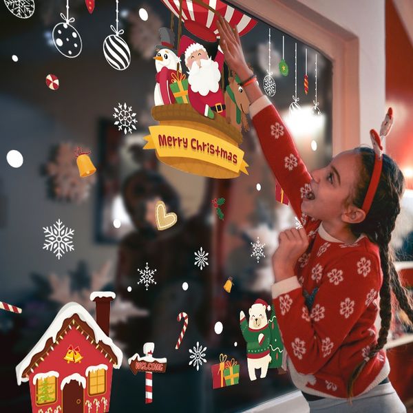 

merry christmas tree star wall stickers home decals living room decorations diy pvc festival window