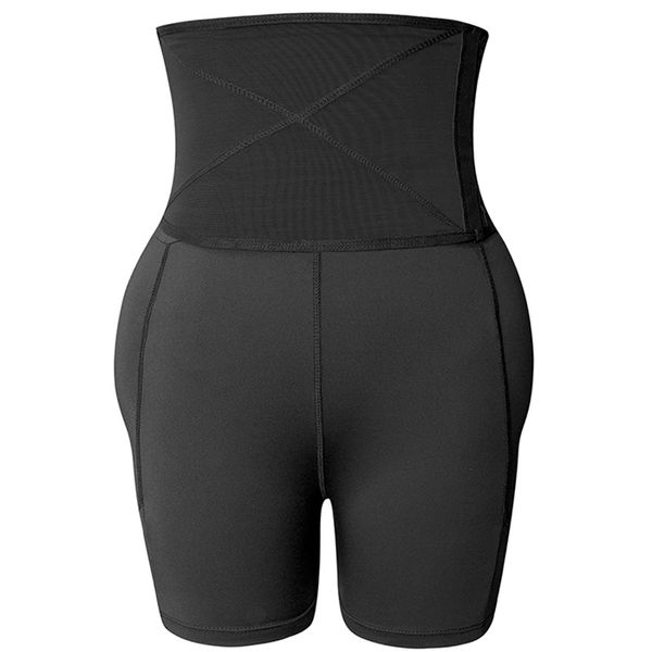 

высокая талия живот белье женщины талии trainer трусы butt lifter колодки hip enhancer животика управления пояс для похудения плюс размер 6x, Black;white