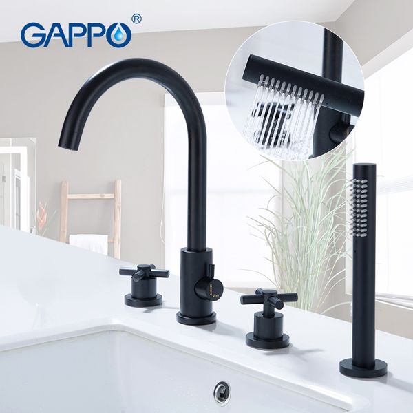 

gappo divided bathtub faucets black bath mixer bathroom shower faucet shower wall waterfall system bathtub faucet