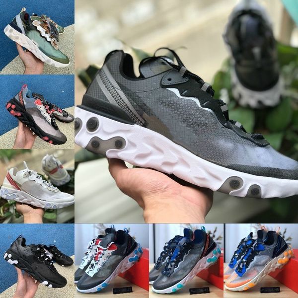 

Горячие Продажи 2019 React Element 87 Кроссовки Для Мужчин Женщин Белый Черный НЕПТУН ЗЕЛЕ