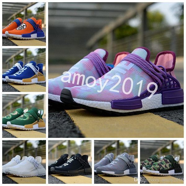 

women human race men new running shoes pharrell williams white blank human races mens trainers sports sneakers size 5-11