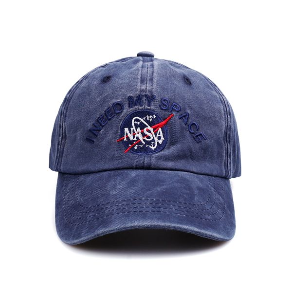 

NASA Hiphop Unisex Hat Fashion High Street I NEED MY SPACE Washed Rap Ball Caps Baseball Hat