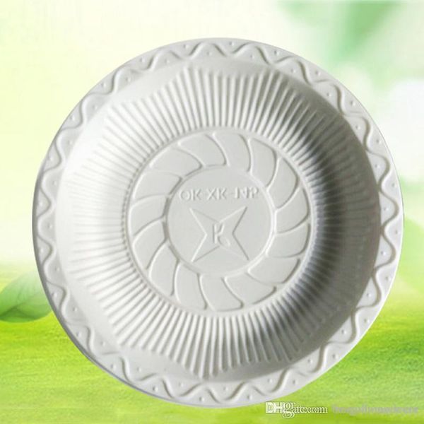 

6 inch round disposable dishes eco-friendly degradable corn starch safety kids snack plates l restaurant party cake dishes bh1763 tqq