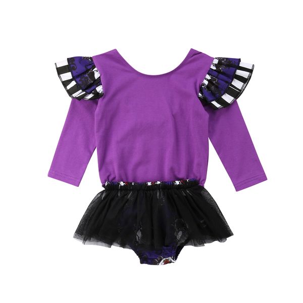 

cute newborn baby girl long sleeve jumsuit bodysuit+ skirts 2pcs fashion outfit size 0-24m, White