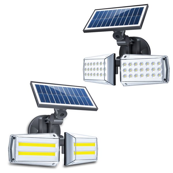 

solar spot lights outdoor bright landscape light 42 led waterproof wall lamps with motion sensor & 3 modes solar microwave induction light