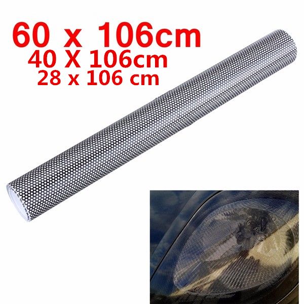 

60/40/28 x 106cm tinting perforated mesh film -eye mot legal tint headlight rear lamp light