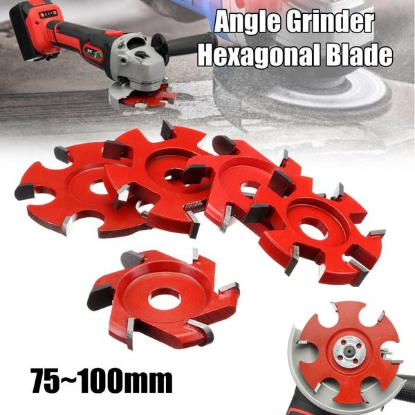 

red 75~100mm right angle/fillet disc hexagonal blade tray blade for 16mm aperture angle grinder,wood carving grinder