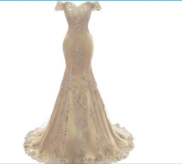 

2019 mermaid evening dre e off the houlder with applique lace atin prom dre e leevele evening gown bride maid gown