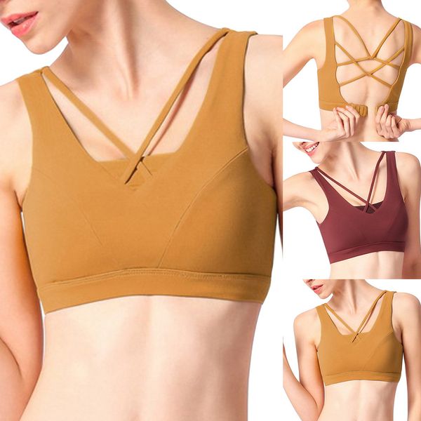 

female yoga running bra vest push up female jogging yoga running bra vest sports without steel ring sports underweardgh3, White;black