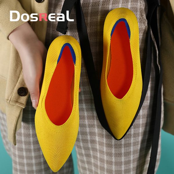 

dosreal spring pointed toe women flats loafers simple style females loafers casual shoes ladies breathable outdoor walking shoes, Black