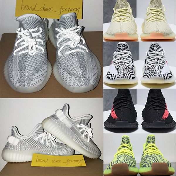 

(receipt+bag+box+stock X tag) Kanye west EF2905 Static v2 shoes reflective sneaker designer shoes men V2 run shoe man sneakers woman boot