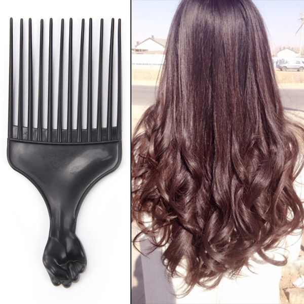 2019 New Afro Hair Brush Pick Comb Fork Hairbrush Insert Hair Pick